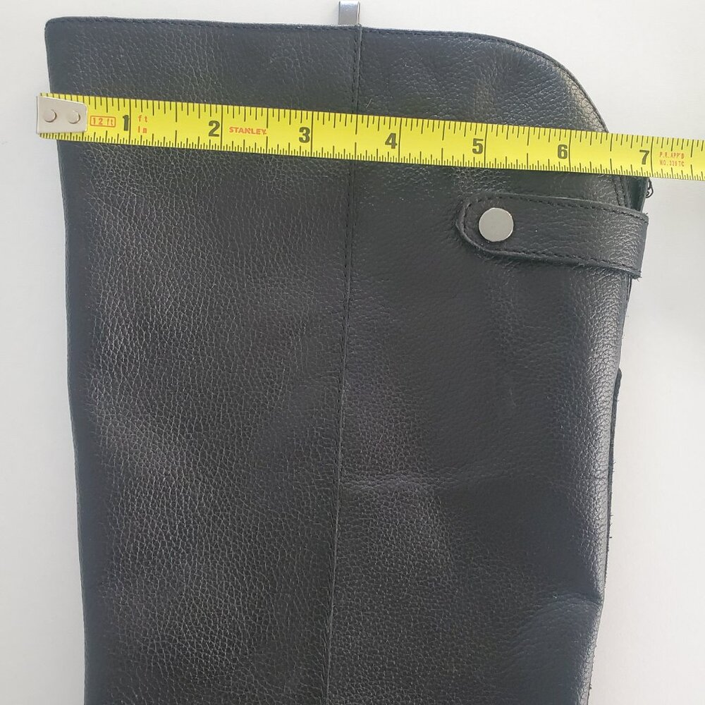 Franco Sarto Castor Leather Knee High Boots Black Size 8.5 Riding Boots - Picture 7 of 7